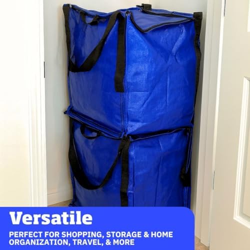 DURASACK 22-Gallon Zipper Top Heavy Duty Storage Tote Bags, Single, Blue - Image 4