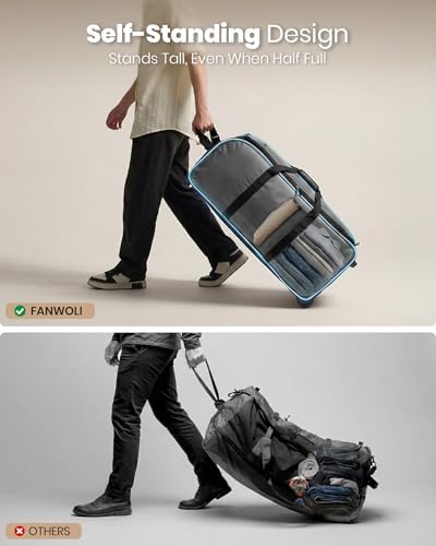 Fanwoli 30'' Extra Large Rolling Duffel Bag with Wheels, Heavy Duty - Image 4