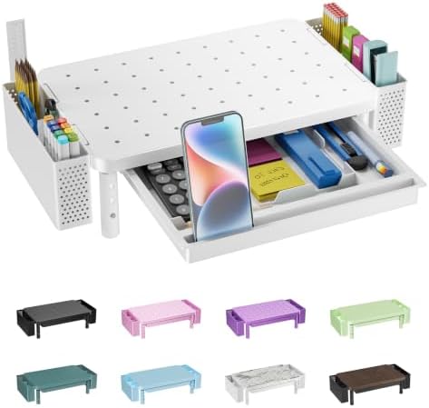 WALI Computer Monitor Stand with Storage and Pen Holder by WALI