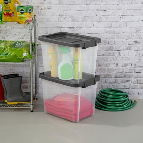 Sterilite Modular Stacker Box with Latching Lid, 30 Quart, 24-Pack - Image 6