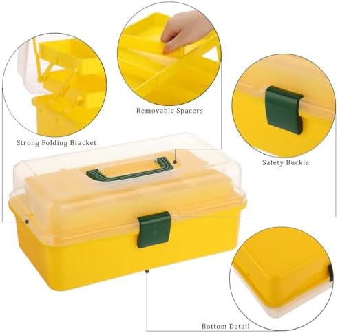 BTSKY 3-Layer Plastic Dividing Storage Box Craft Organizer and Storage - Image 5
