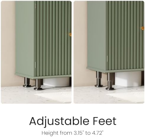 Lift Leg Bathroom Sink Vanity, Storage Cabinet (Green) - Image 3