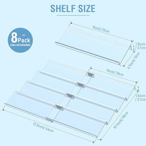 Spice Drawer Organizer 4 Tier, Acrylic Seasoning Organizer Rack, Small - Image 2