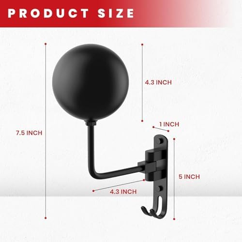 Helmet Hanger Wall Mount 180° Swivel Helmet Holder for Motorcycle Bike Racing Outerwear Sports Gear - Image 2