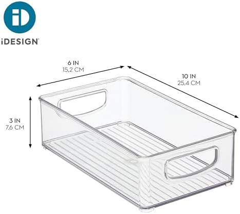 iDesign Stackable Pantry Bin with Handles, Set of 2, Clear - Image 4