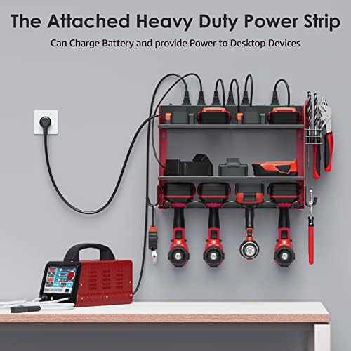 CCCEI Wall Mount Modular Tool Charging Organizer, Red, 1 Pack, 3 Tier. - Image 3