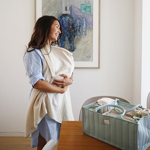 mushie Baby Diaper Caddy | Newborn Essentials Organizer (Blush) - Image 5
