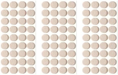 Furnigear Felt Furniture Pads for Hardwood Floors - Self Adhesive Chair Felt Pad, Floor Protector for Furniture Feet, Furniture Sliders Moving Furniture Smoothly, Anti Scratch 108 Pcs 5/8" Round Beige by Furnigear