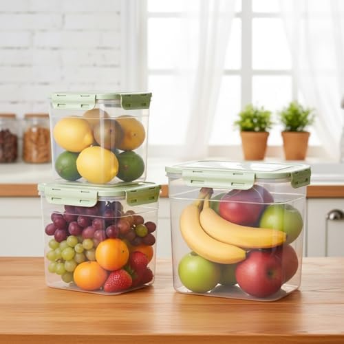Patelai 6 Pcs Dog and Cat Food Storage Containers 2 Scoops, Green - Image 5