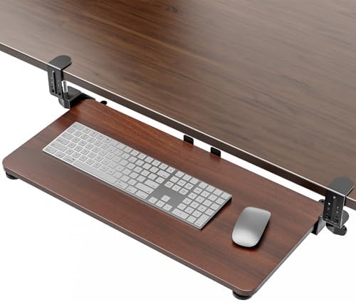 Large Keyboard Tray Under Desk, Pull Out Keyboard & Mouse Tray for Typing by XyndyxErgonomicDesign