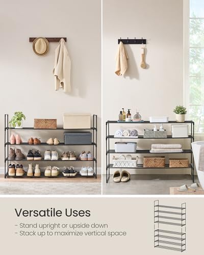 SONGMICS Shoe Rack, 4-Tier Shoe Organizer, Metal Storage Shelf - Image 4