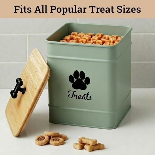 Dog Treat Container Airtight, 6"W x 8"H, Powder Coated, 12 Cup Capacity - Image 5