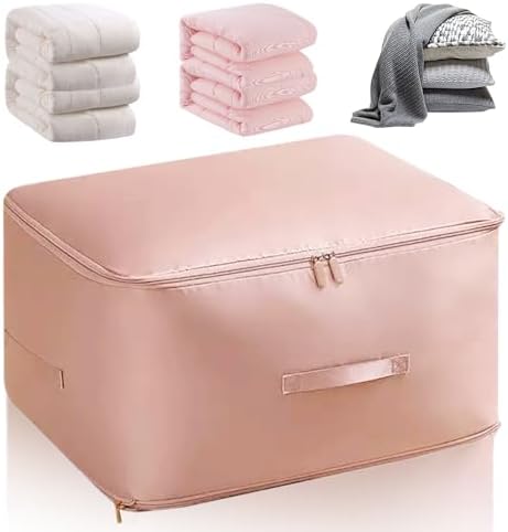 Ultra Space Saving Self Compression Organizer, Self Compression Moving Organizer Bags, 2024 New Heavy Duty Moving Bags Space Saving Self Compression Organizer for Comforters (Pink, X-Large) by Coloday