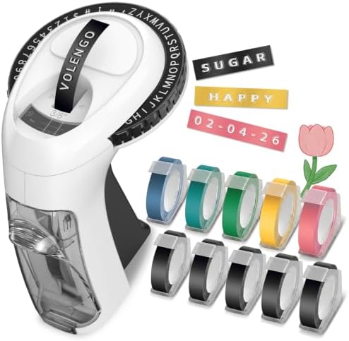 Embossing Label Maker, Scrapbook Junk Journal Supplies Embossed Label Maker by HOME