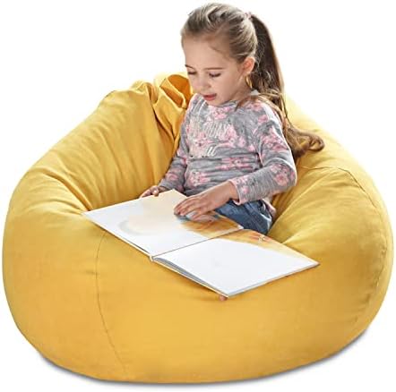 YuppieLife Stuffed Animal Storage Bean Bag Cover, 38" Canvas Toy Organizer by YuppieLife