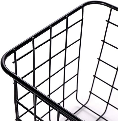 4 Pack Wire Storage Baskets Household Metal Wall-Mounted Containers Organizer Bins for Kitchen Bathroom Freezer Pantry Closet Laundry Room Cabinets Garage Shelf, 2 Large 2 Medium - Image 4