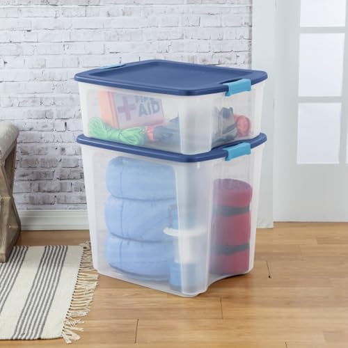 Sterilite Latch and Carry, Plastic Storage Bins w/ Lids, 12 Gallon, 6-Pack - Image 4