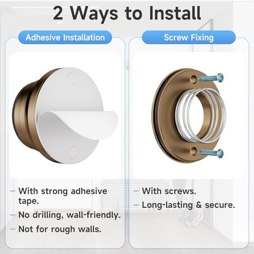 2PCS Door Stoppers for Wall, 1.65 in Door Knob Wall Protector, Bronze - Image 5