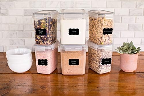 Simply Gourmet Airtight Food Storage Containers with Lids – 6 Piece Assorted Size Kitchen Pantry Organization Set, BPA-Free Clear Plastic, Stackable Containers for Cereal, Flour, Sugar, Rice, Snacks - Image 6