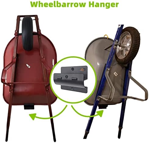 Ladder Hanger for Garage Wall, Heavy Duty Ladder Storage for Folding Chair, Wall Mount Wheelbarrow, Patio Furniture, High Support Save Space in Garden, Shed Or Workshop and More, 1 Pack - Image 5