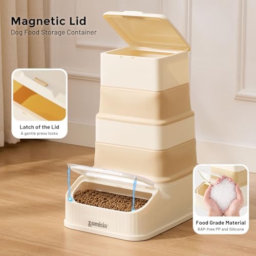 ZOMISIA 30-40lbs First-in, First-out Collapsible Dog Food Storage Container - Image 4