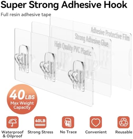YASONIC Shower Caddy Adhesive, Rustproof Shower Shelves for Inside Shower - Image 5