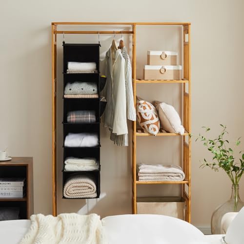 YOUDENOVA Hanging Closet Organizer and Storage, 6-Shelf, Black - Image 2