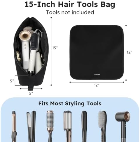 MOKURA Hair Tools Travel Bag with Heat Resistant Mat Fits flat irons - Image 2