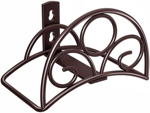 Metal Garden Hose Holder - Wall Mounted Water Hose Holder - Hose Hanger Heavy Duty for Water Hose Extension Cords Vacuum Hose bronze by niffgaff