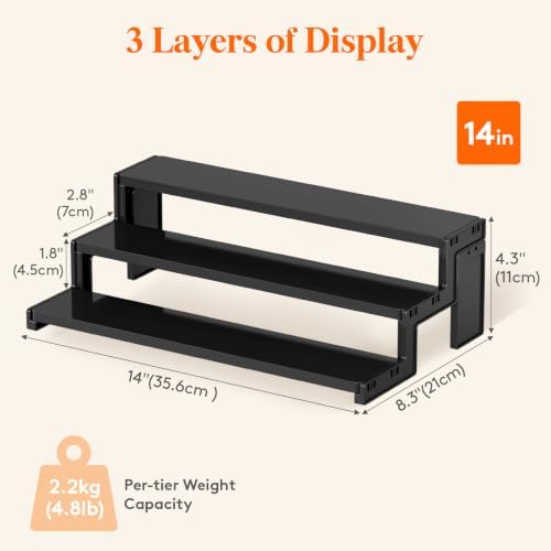 Lifewit 14″ Spice Rack, Perfume Cologne Stand, Tool-Free Assembly, 1 Pcs - Image 3