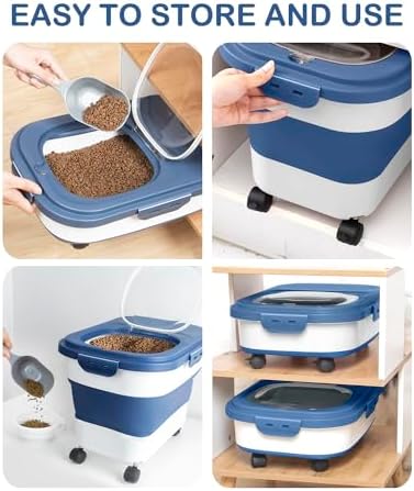 20-23 Lbs Dog Food Storage Container,Collapsible Dog Food Container - Image 5