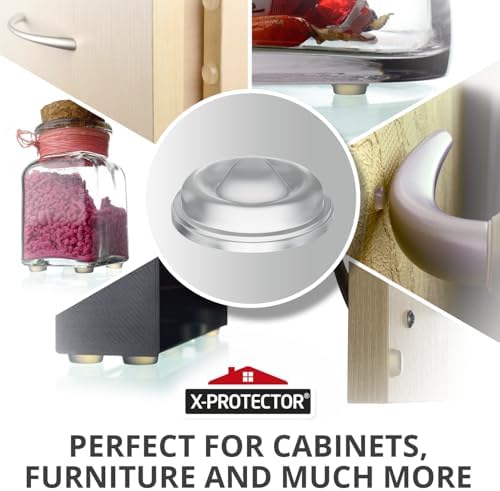 X-Protector Cabinet Door Bumpers 128 PCS – 1/2" Silicone Clear Bumpers - Image 5