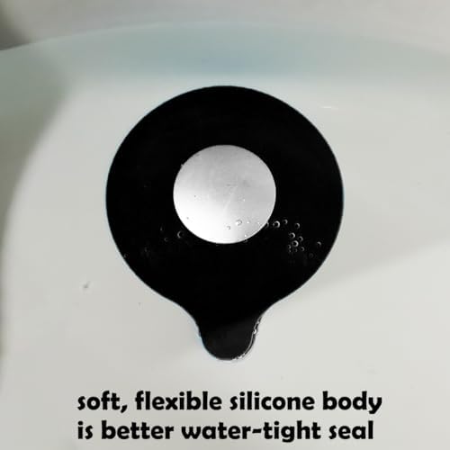 Seatery Bathroom Sink Stopper, Tub Stopper, Bathtub Drain Stopper, Bath Tub Plug, Bathtub Drain Cover, Bathtub Drain Plug, Sink Drain Cover, Sink Plug，Black - Image 4