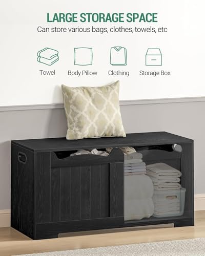 Hzuaneri 43 inches Farmhouse Storage Chest | 55 Gal | Espresso Black - Image 3