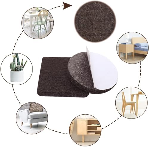 Felt Furniture Pads for Hardwood Floors -Yelanon Felt Pads for Chair Legs - Image 2