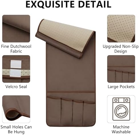Remote Control Holder for Armchair Caddy, Remote Holder with 5 Pockets - Image 4