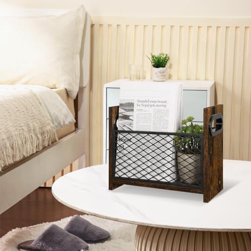 YINMIT Magazine Holder, Small Magazine Rack Floor, Book Storage Basket - Image 7
