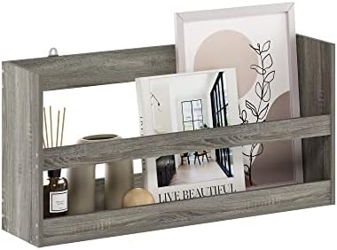 Furinno Hermite Multipurpose Wall Mounting Storage Shelf, French Oak by Furinno-FitsYourSpaceFitsYourBudget