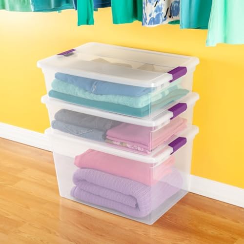 Sterilite ClearView Latch Boxes, Storage Bins with Lids, 32 Quart, 18-Pack - Image 6