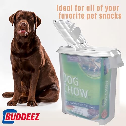 Buddeez 80-Quart Roll-Away Pet and Large Animal Food Dispenser with Scoop - Image 2