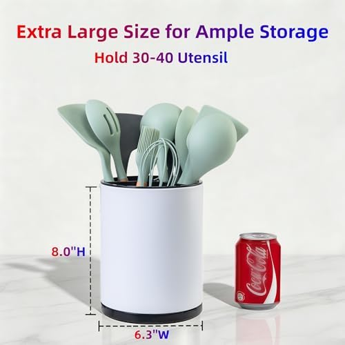 LIBODOUR Kitchen Utensil Holder,Extra Large 360°Rotating For Countertop - Image 3