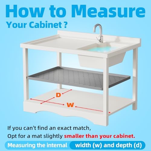Winisok Waterproof Under Sink Mat 34" x 22", Silicone Mat, White - Image 6