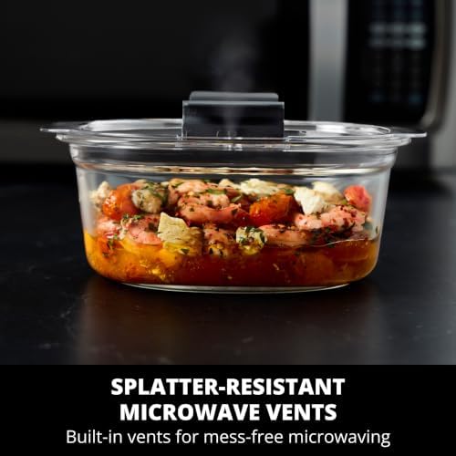 Rubbermaid Brilliance® Glass Round Leak-Proof 6-Piece Set Food Storage Containers, Food Containers with Lids, Meal Prep Containers - Image 4