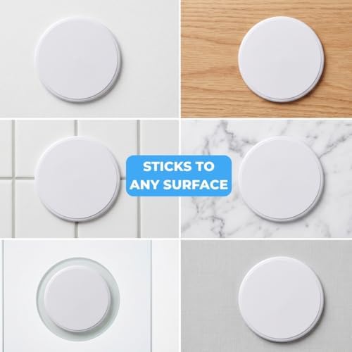 5 Pack - Door Stoppers for Wall - 5 Inch Door Knob Wall Protector, Self Adhesive Peel and Stick Door Bumper, Wall Protectors from Door Knobs, Anti Slam, White - Image 5