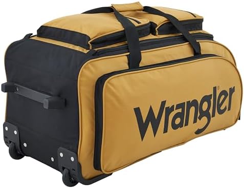 Wrangler Wesley Rolling Duffel Bag, Ambergold, Large 30-Inch - Image 5