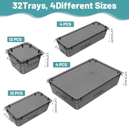 Drawer Organizer Set, Drawer Organization and Storage Containers, 32 PCS - Image 2