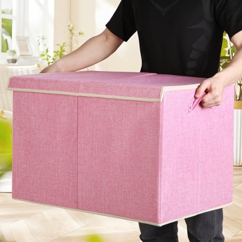 122L Large Toy Box Chest Storage with Lid, Collapsible Kids Toy Storage - Image 6