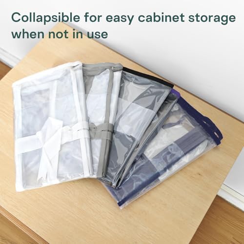 Hopack Under Bed Storage Bags Organizer, 22L Clear Storage Bags, Bags Organizer Clear Zipper Containers Bedroom, Storage Bag for Sweater, Clothes, Shoe Toy, Blanket, Sheet (Black,10PACK) - Image 4