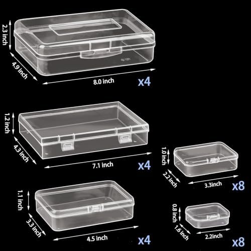 Clear Small Plastic Storage Containers with Lids, 28 Pack - Image 2