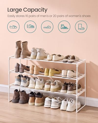 SONGMICS Shoe Rack, 3-Tier Shoe Organizer, Metal Storage Shelf - Image 6
